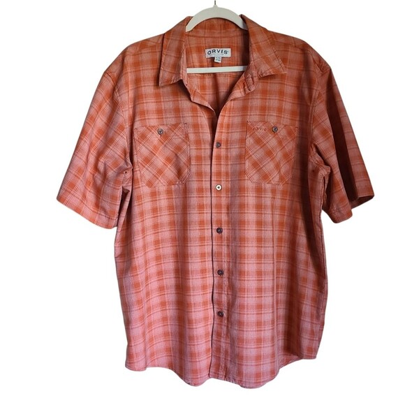 orvis short sleeve button front UPF 30 tech short sleeve shirt mens XL - Picture 2 of 6